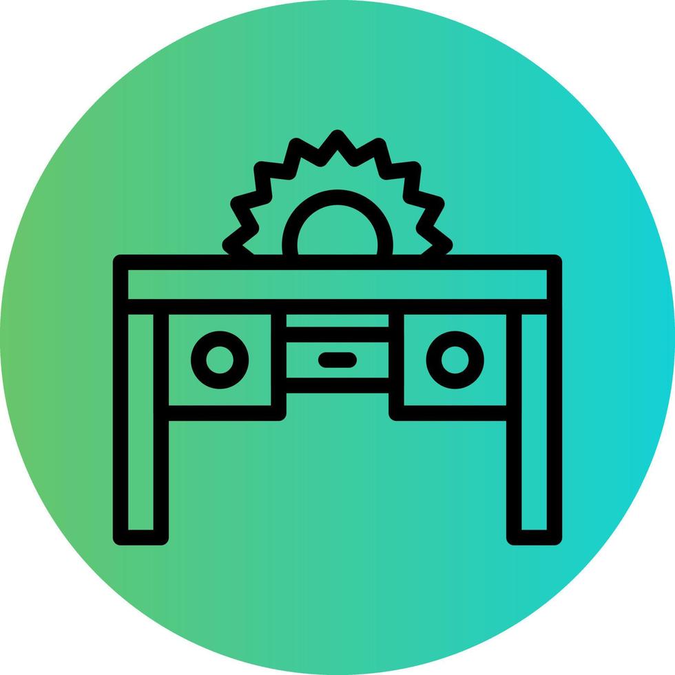 Table Saw Vector Icon Design