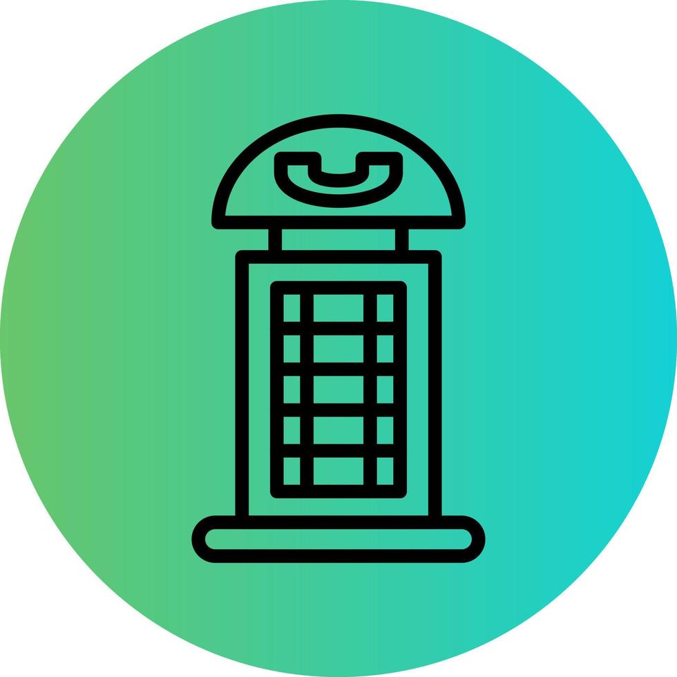 Phone Booth Vector Icon Design