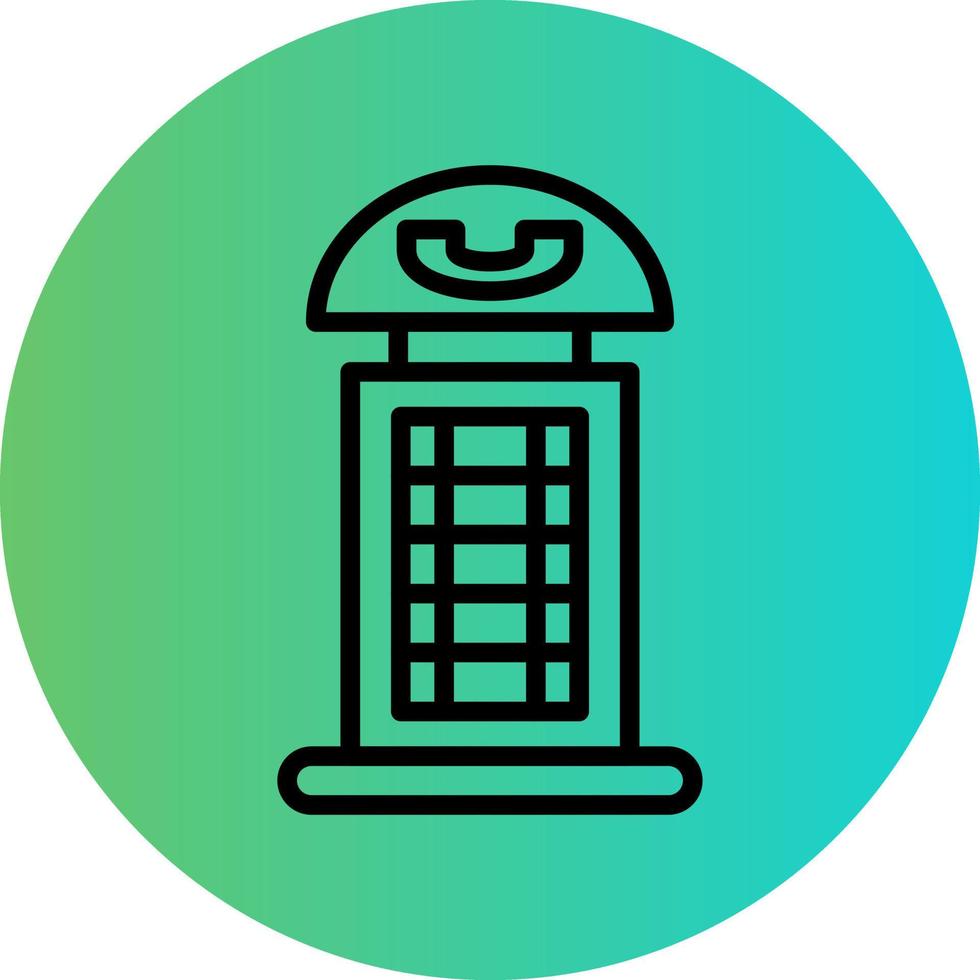 Phone Booth Vector Icon Design