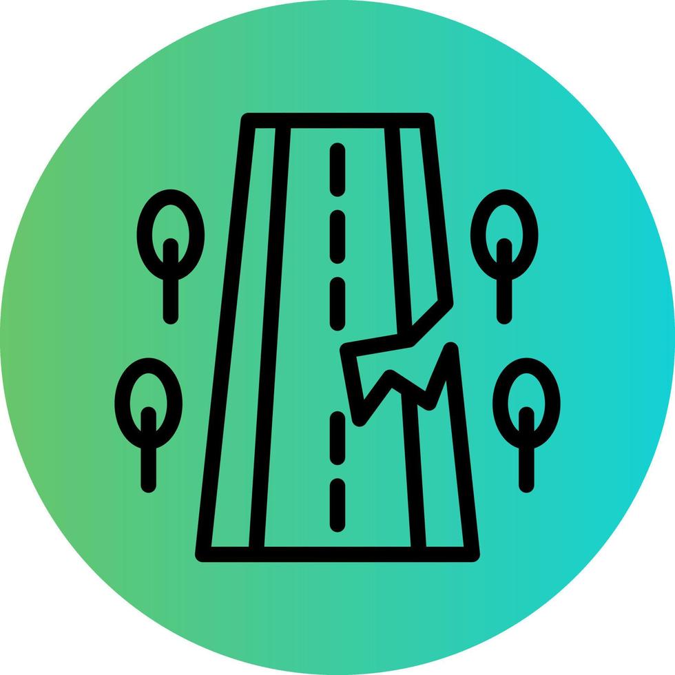 Road Crack Vector Icon Design