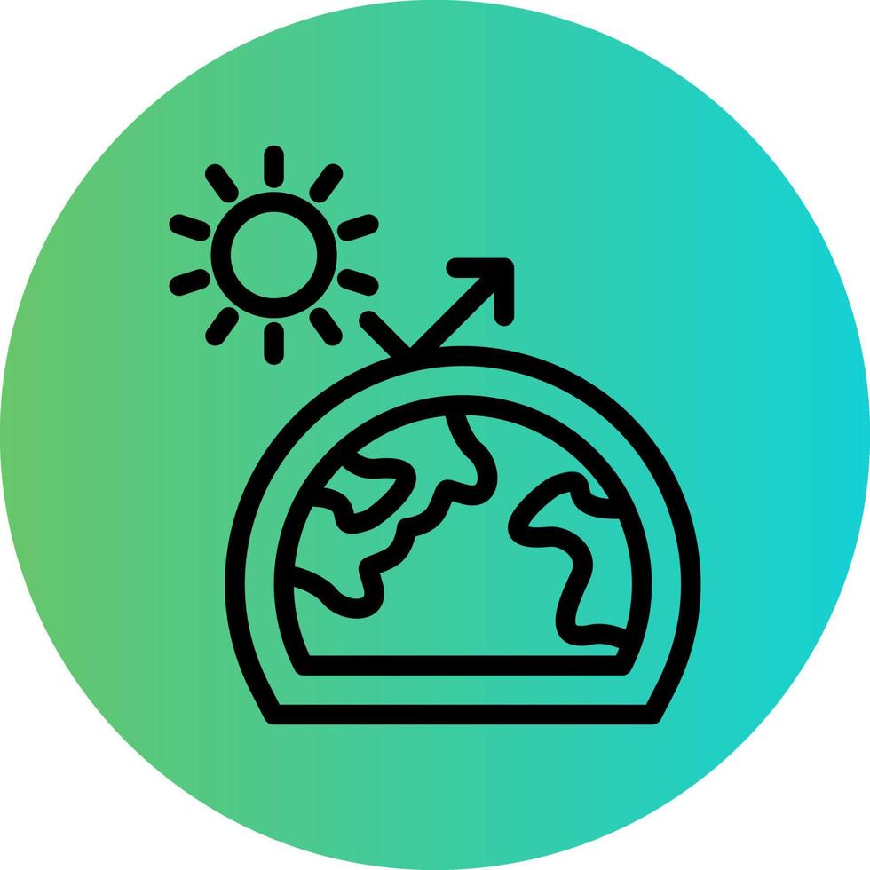 diseño de icono de vector de efecto invernadero