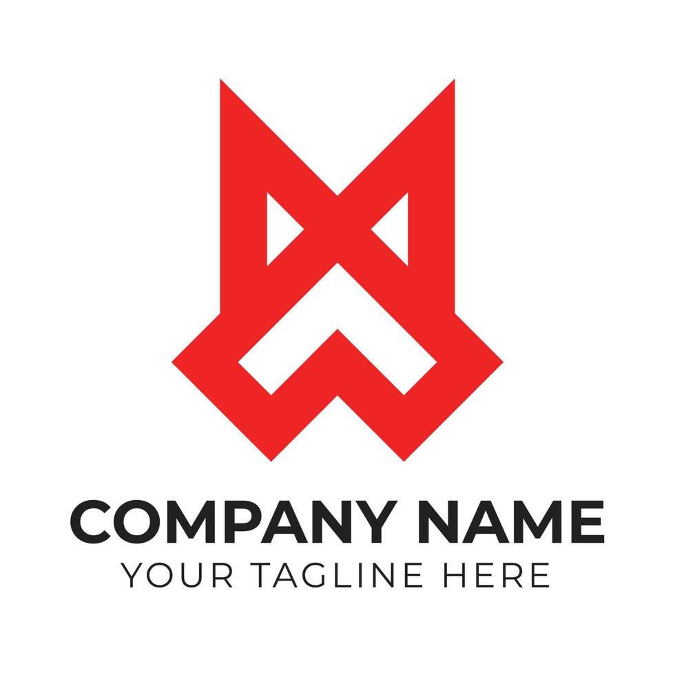 Creative Modern Abstract Business MW Letter Logo Design Template Free Vector