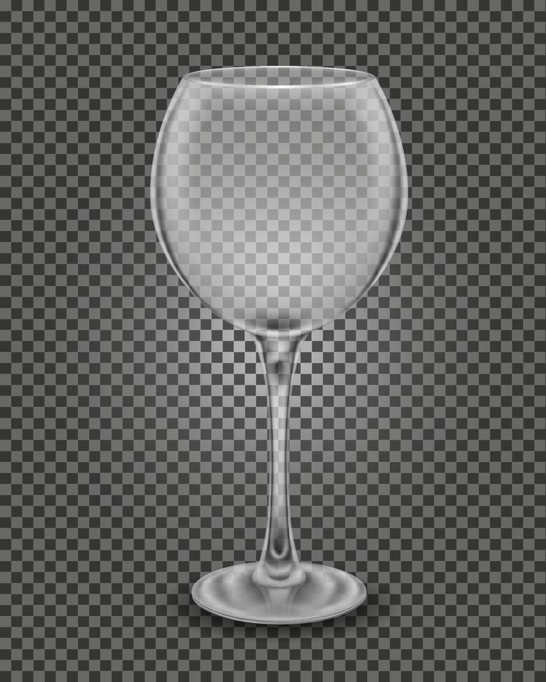 transparente vaso para vino y bajo alcohol bebidas vector ilustración