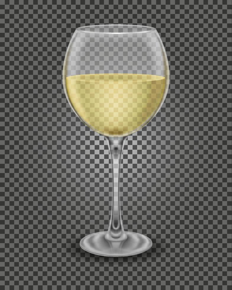 transparente vaso para vino y bajo alcohol bebidas vector ilustración