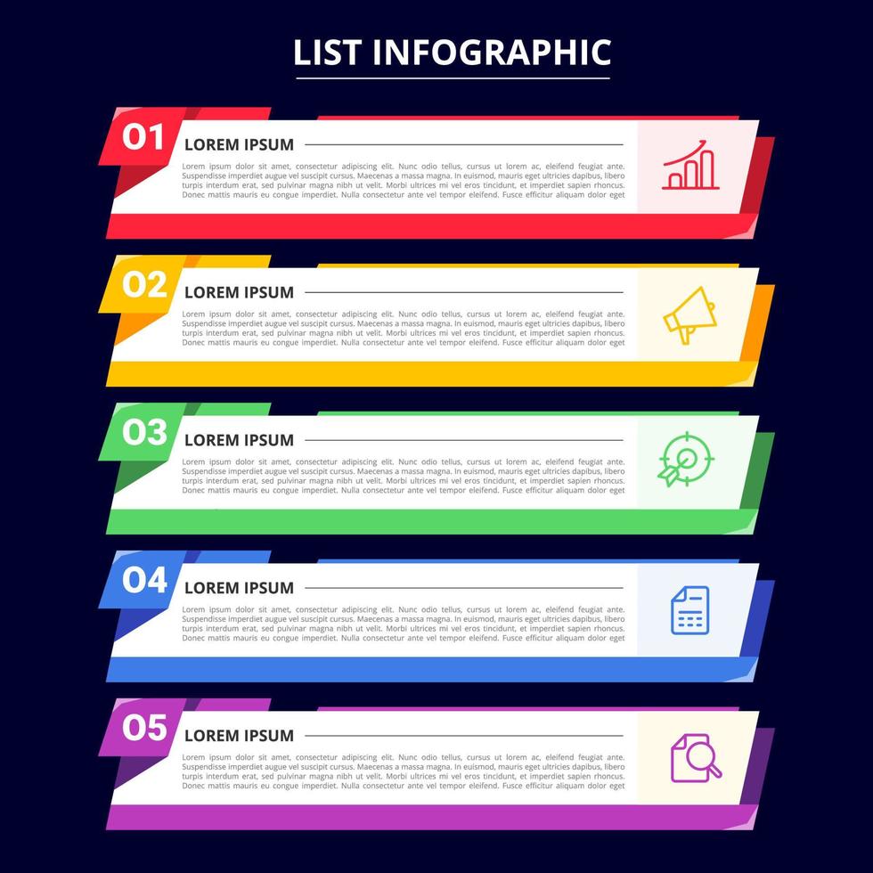 Infographic List Template vector