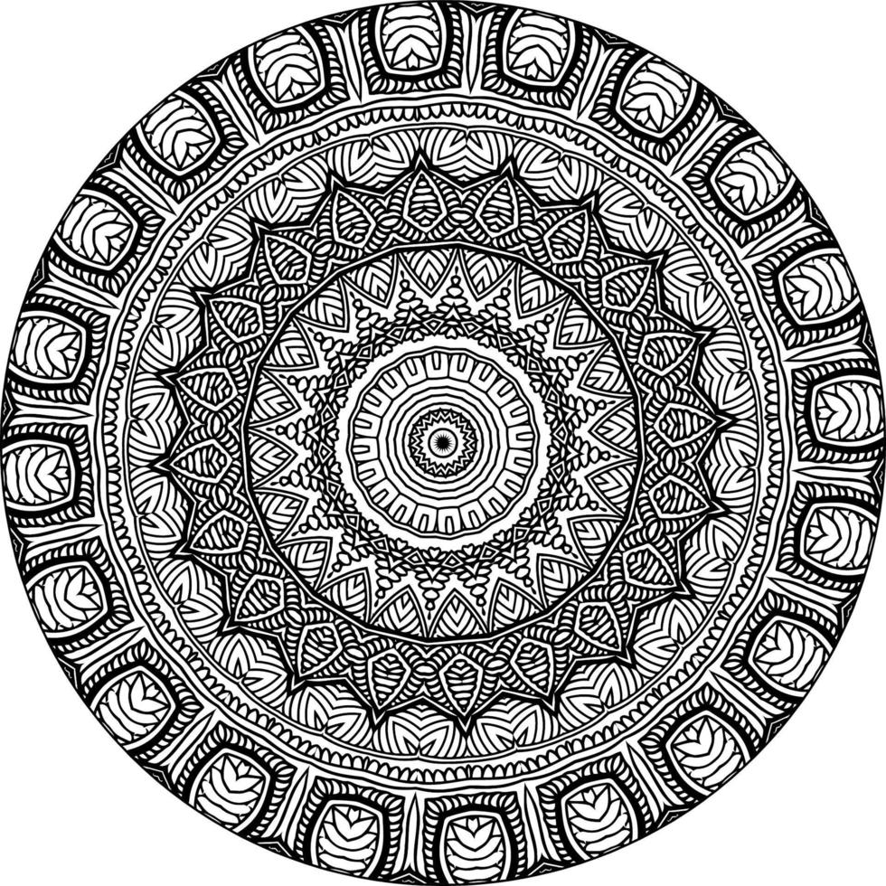 resumen mandala modelo. Arte en el pared. colorante libro cordón modelo el tatuaje. diseño para un fondo de pantalla pintar camisa y loseta pegatina diseño, decorativo circulo ornamento en étnico oriental estilo vector