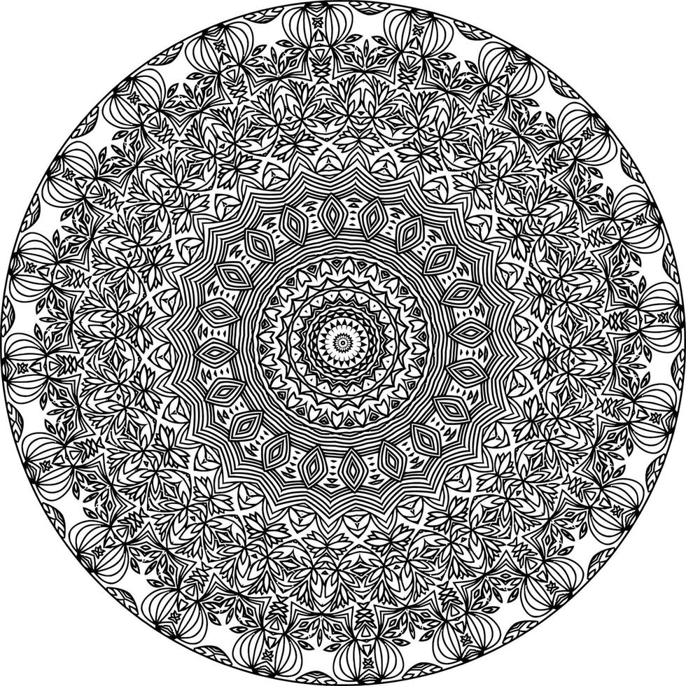 resumen mandala modelo. Arte en el pared. colorante libro cordón modelo el tatuaje. diseño para un fondo de pantalla pintar camisa y loseta pegatina diseño, decorativo circulo ornamento en étnico oriental estilo vector