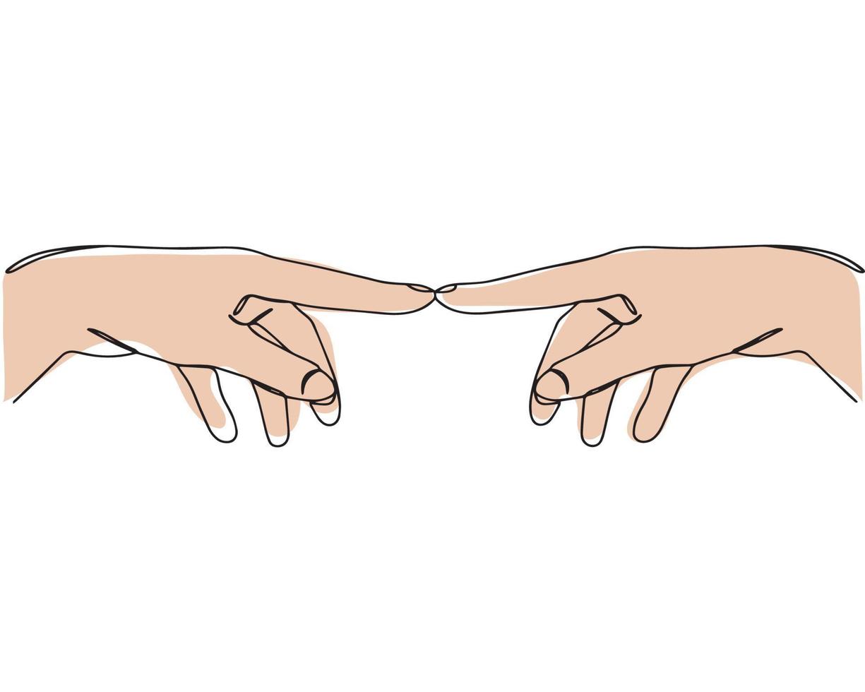 Reconciliation on the fingers. The concept of friendship and trust. Vector illustration