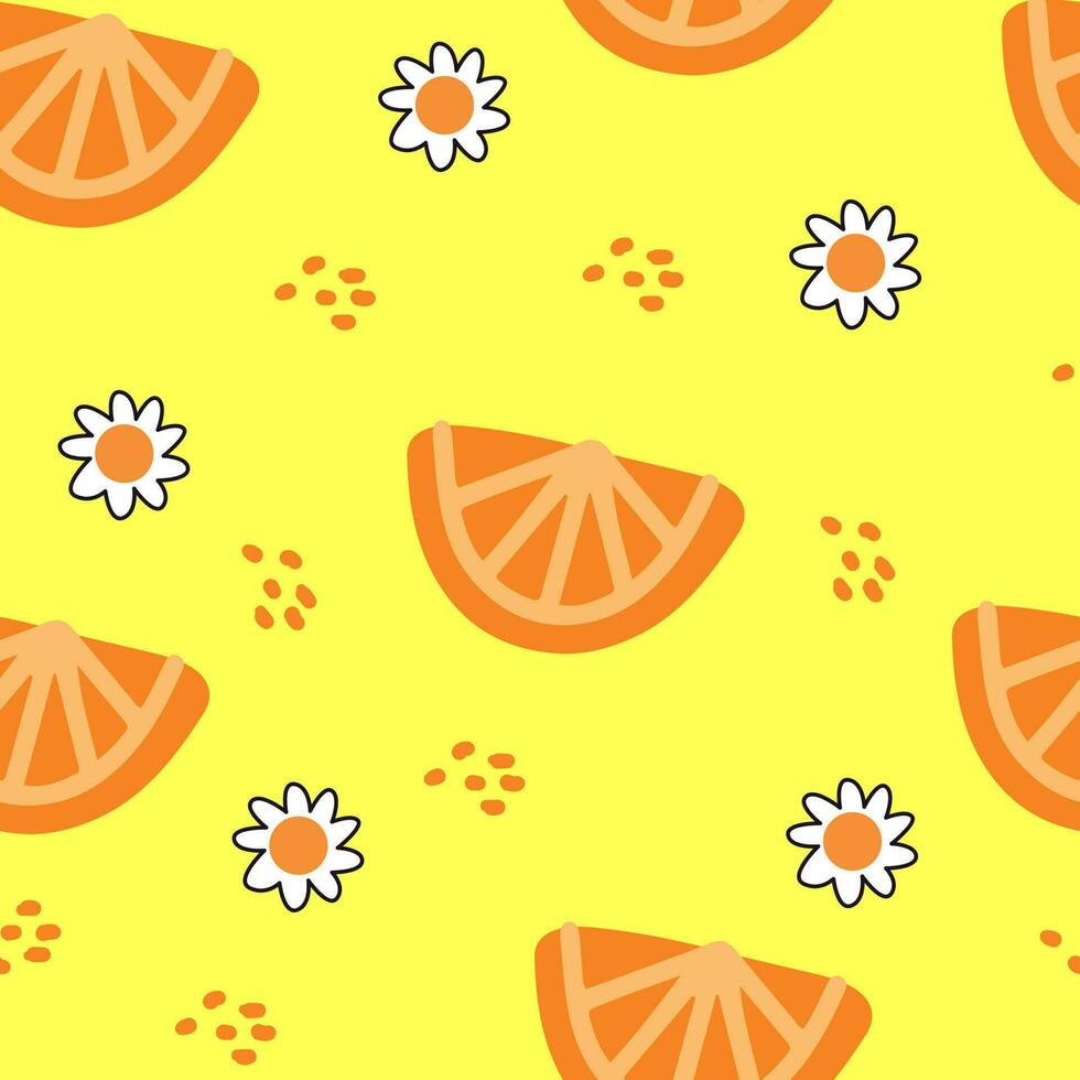 orange seamless pattern for background, fabric, poster, etc vector