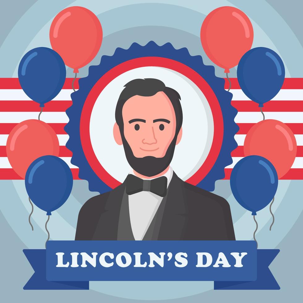 Happy Lincoln's Day 23026652 Vector Art at Vecteezy