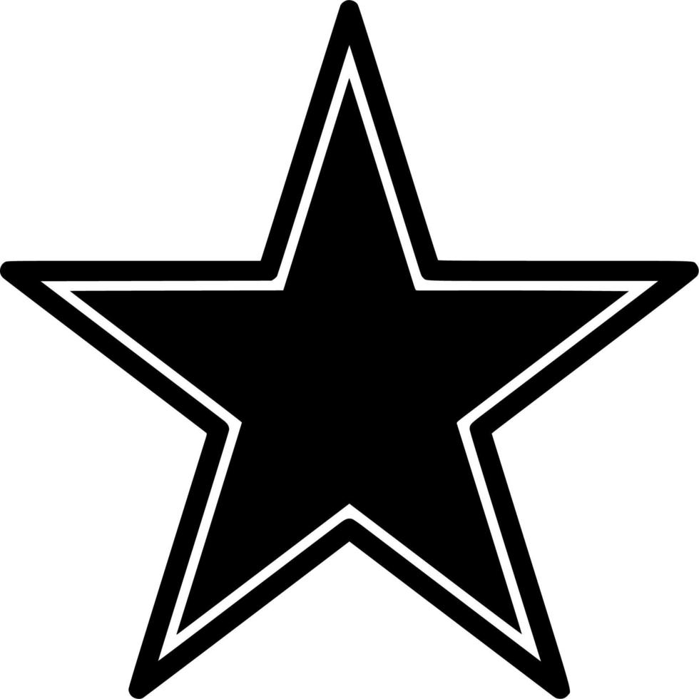 Vector silhouette of star on white background