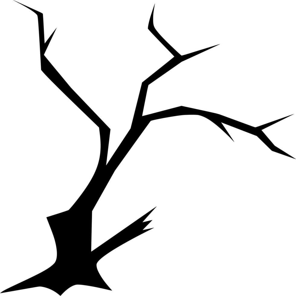 Vector silhouette of Tree on white background