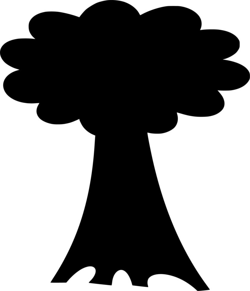 Vector silhouette of Tree on white background