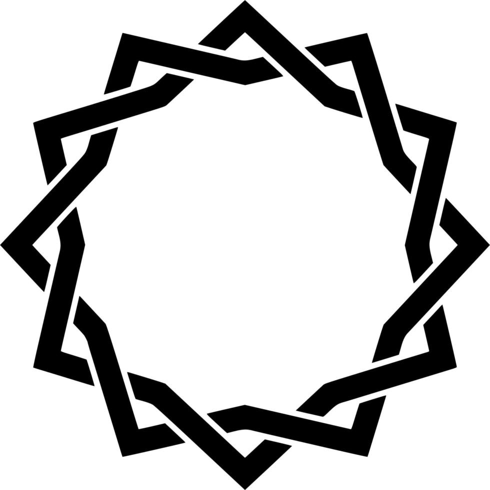 Vector silhouette of sun design on white background