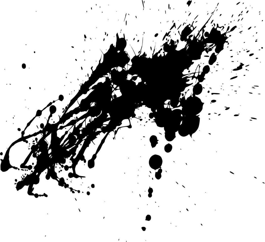 Vector silhouette of ink on white background