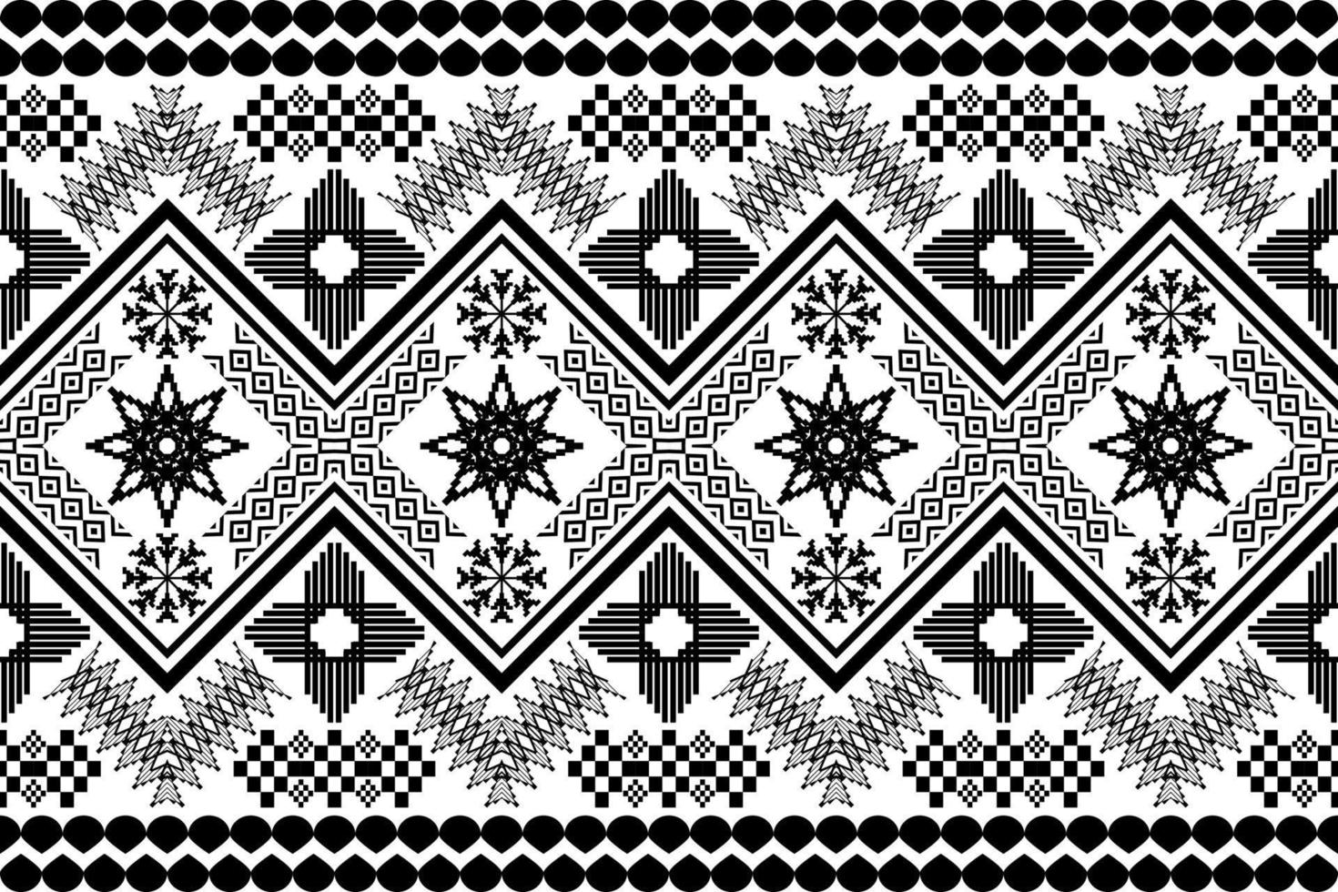 Geometric ethnic oriental traditional art pattern.black and white tone.Figure tribal embroidery style.Design for ethnic background,wallpaper,clothing,wrapping,fabric,element,sarong,vector illustration vector