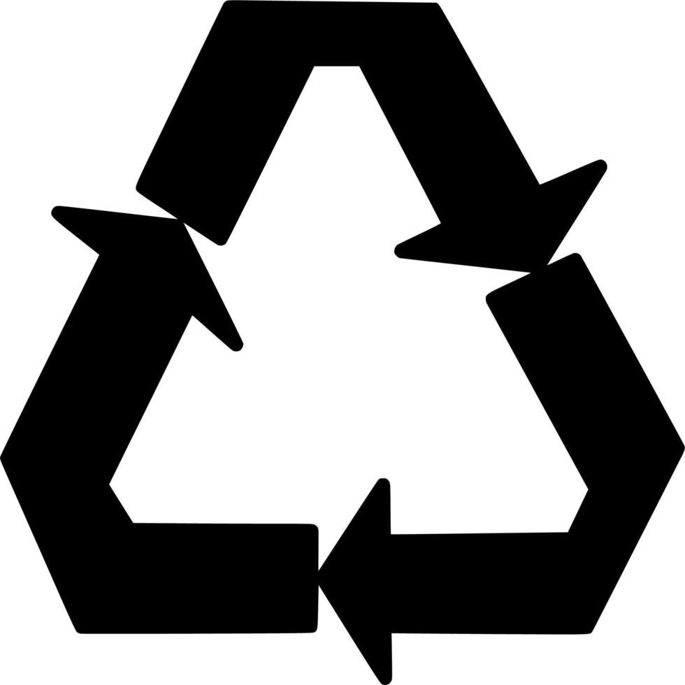 vector silueta de reciclar en blanco antecedentes