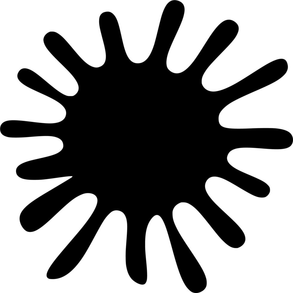 Vector silhouette of ink on white background