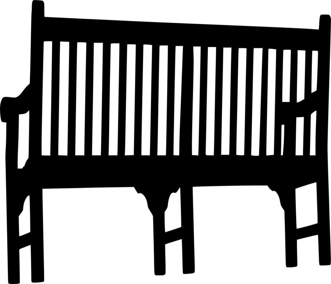 Vector silhouette of chair on white background