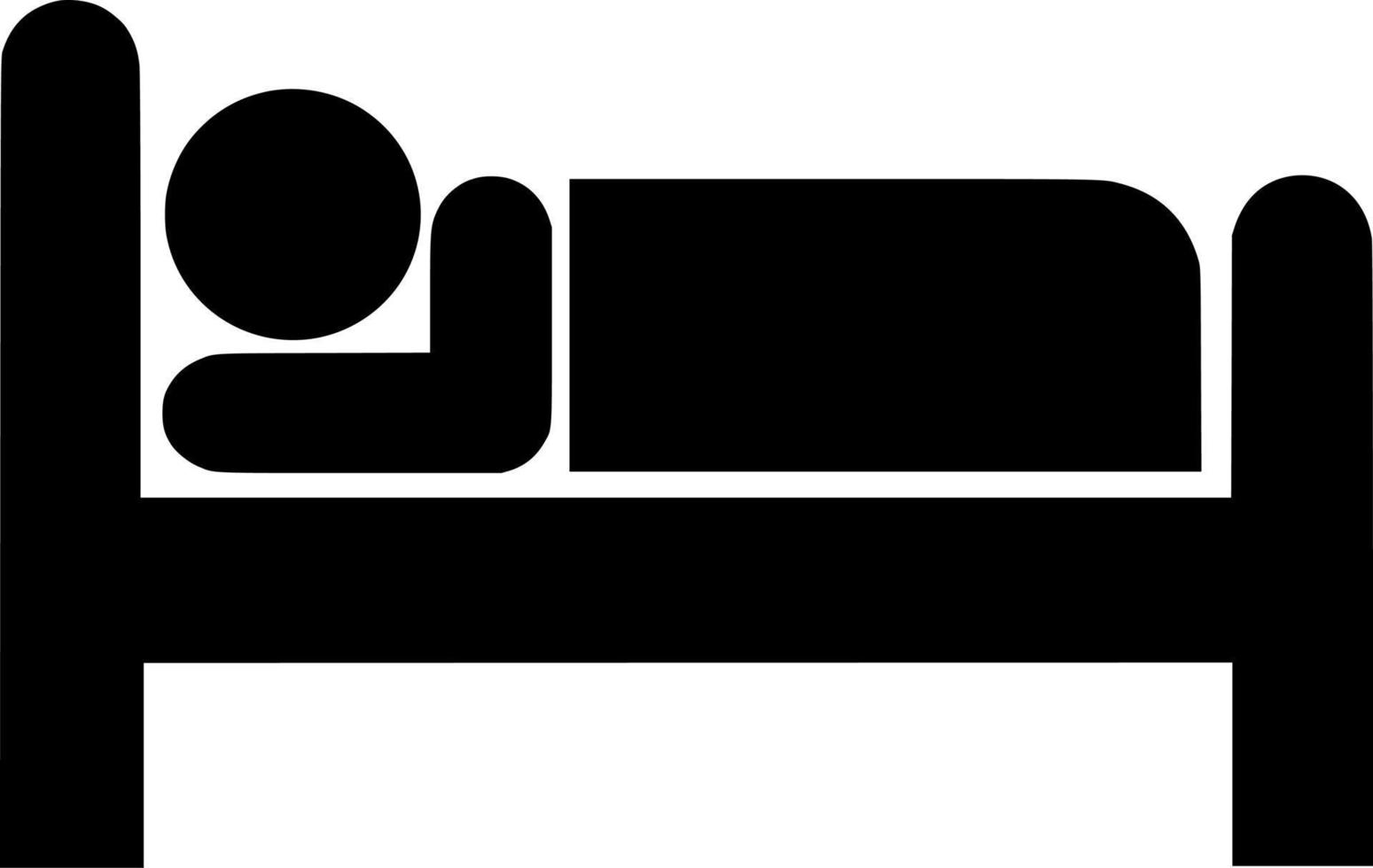 Vector silhouette of sleeping on white background