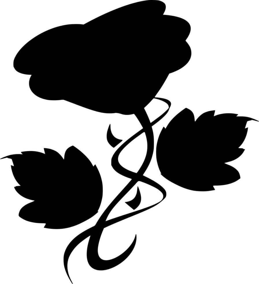 Vector silhouette of Flowers on white background