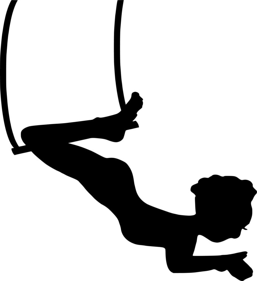 Vector silhouette of circus on white background