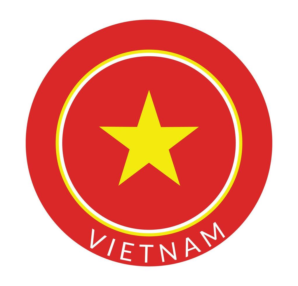 Vietnam flag for sticker, button design vector