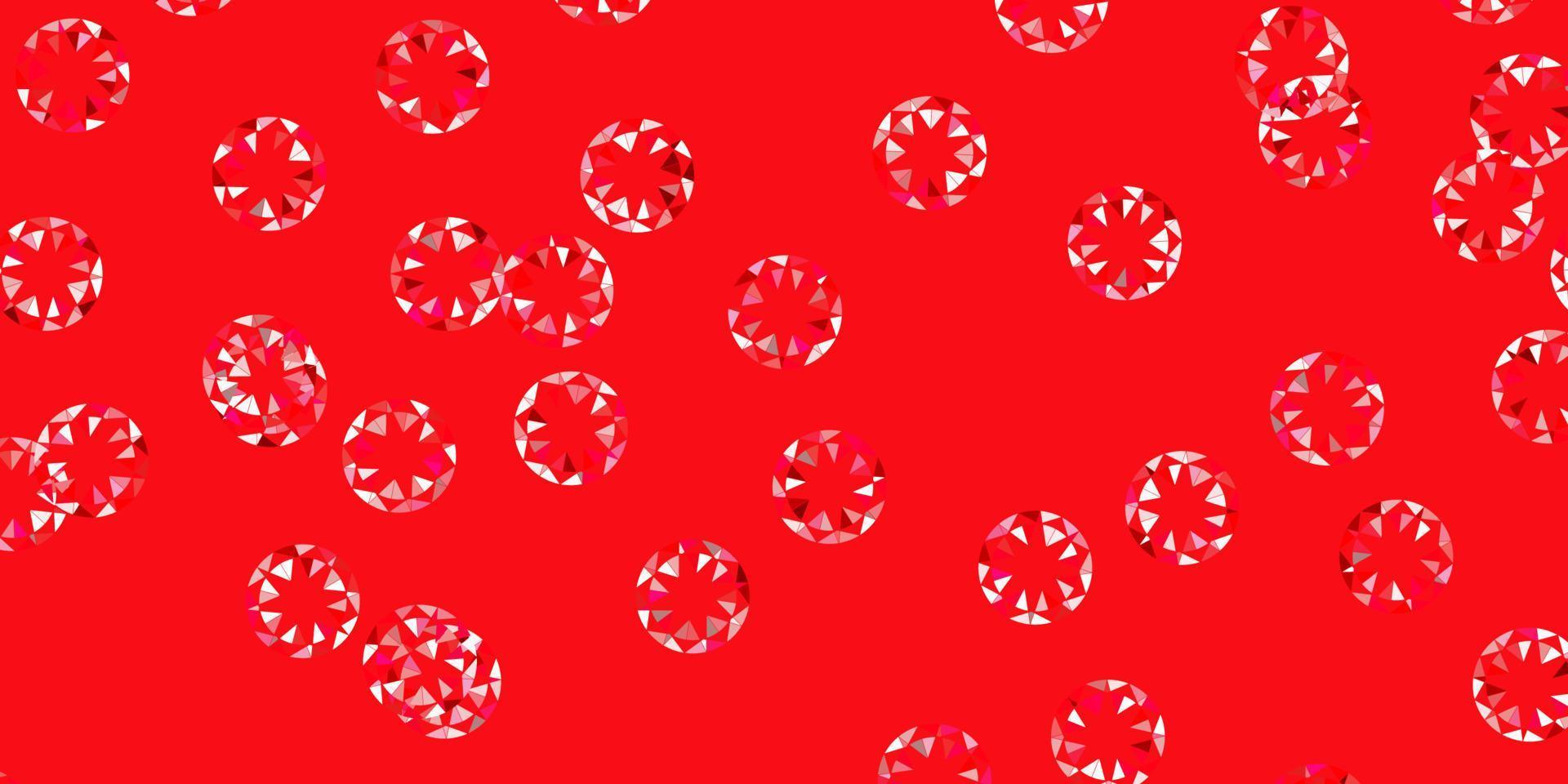 Light pink vector pattern with spheres.