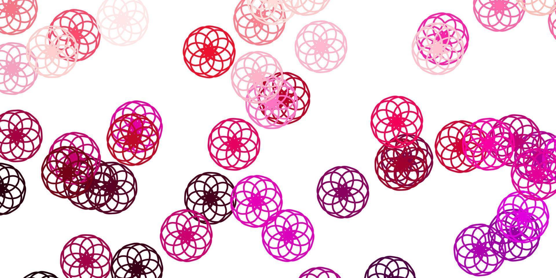 Light Pink vector pattern with spheres.