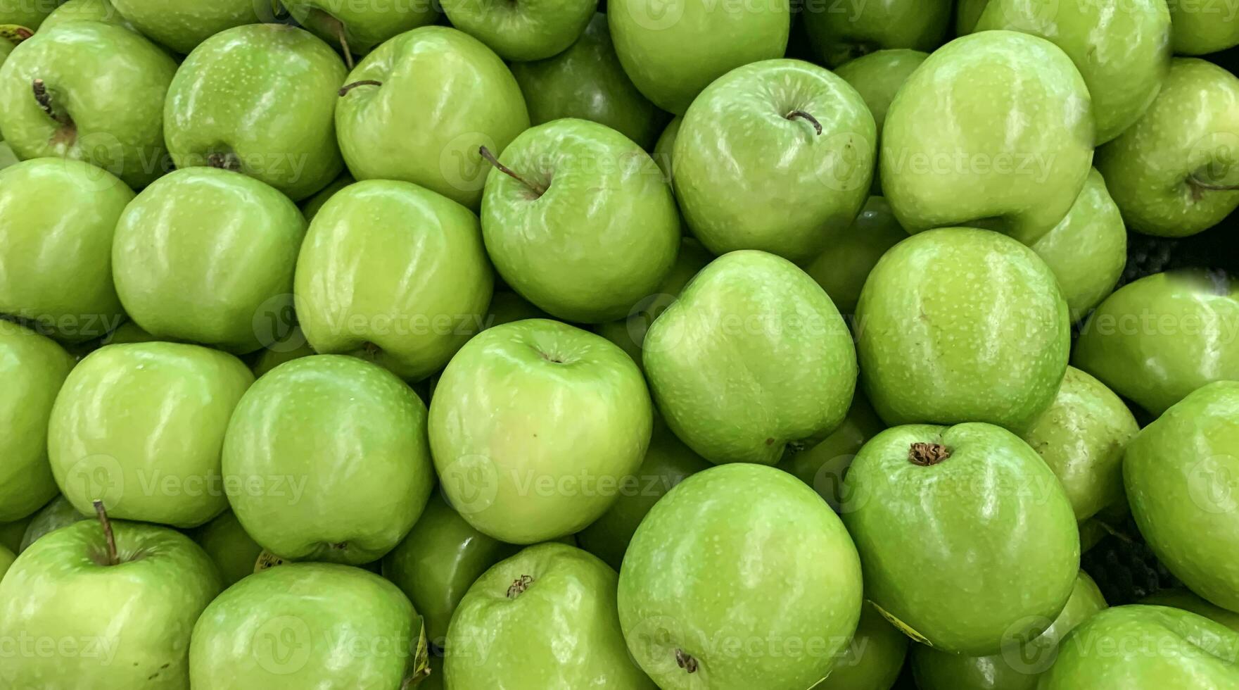 verde manzana crudo Fruta y vegetales gastos generales perspectiva fondo, parte de sano orgánico Fresco productos foto