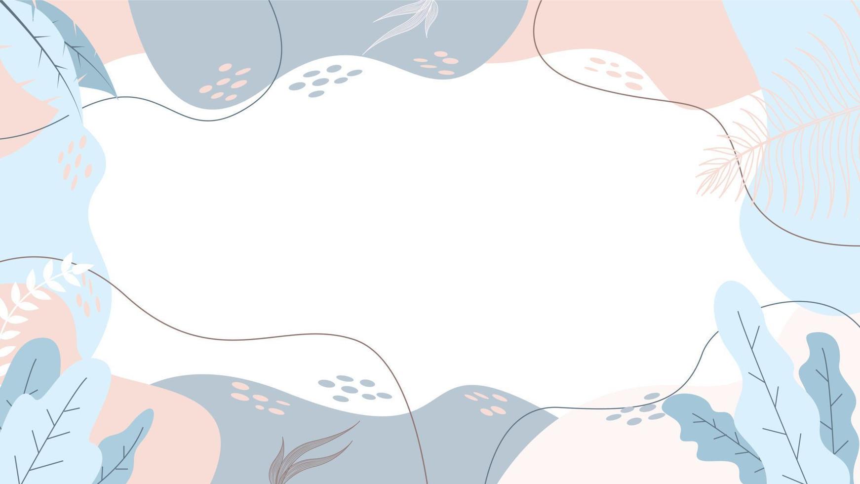 leaf boho abstract liquid background color blue and red bohemian template vector