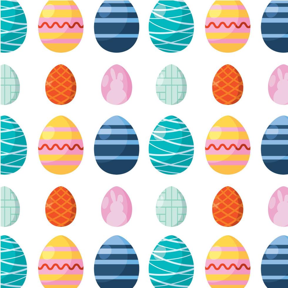 pattern background with easter egg icons Vector illustration
