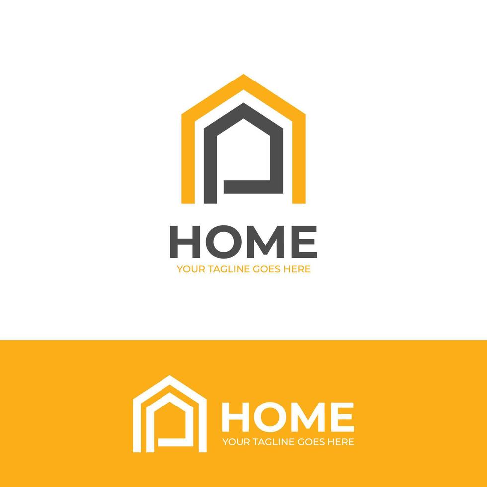 Home Logo Design with a unique and minimalistic line style vector