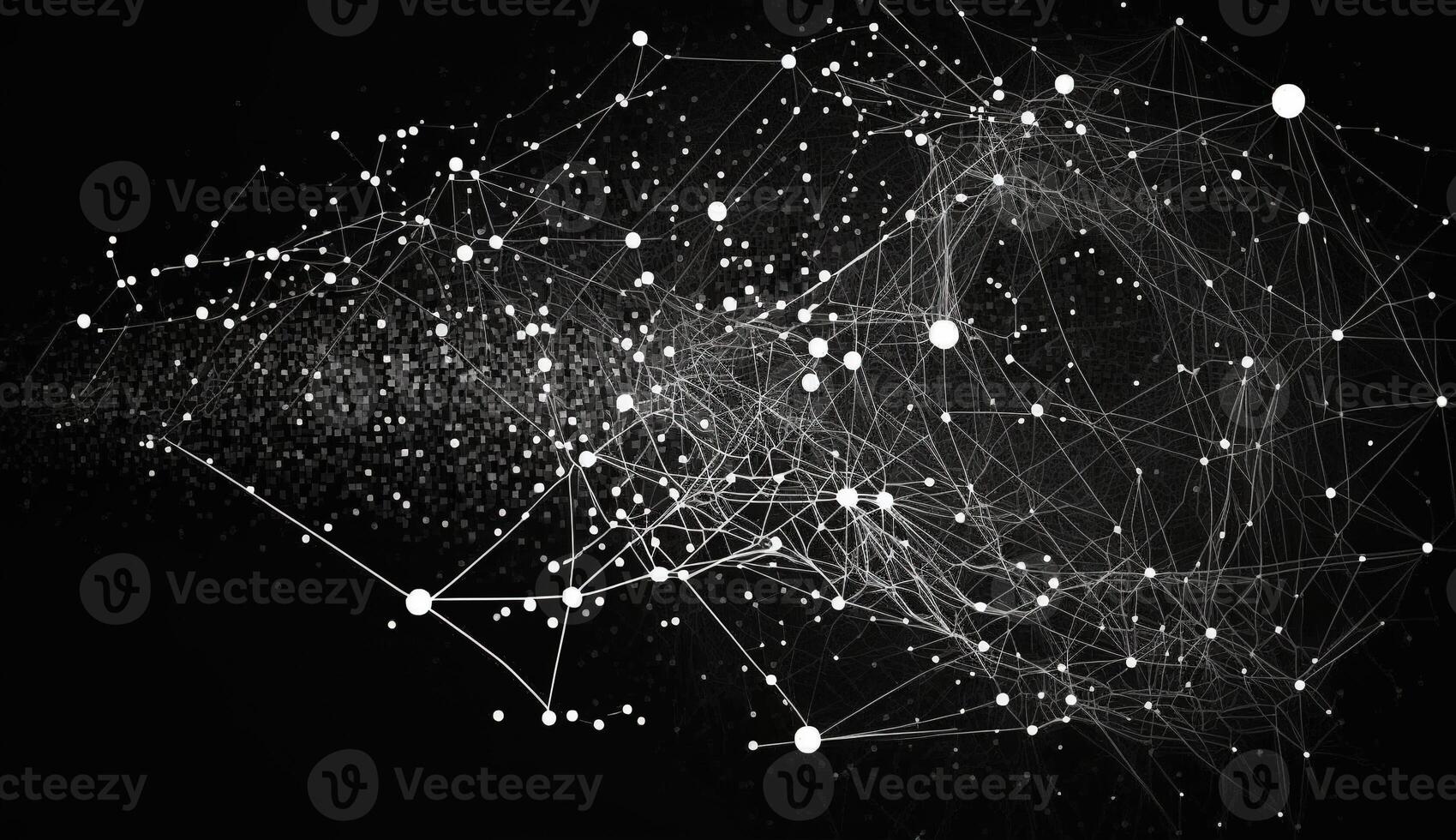 Geometric graphic background molecule and communication. Connected lines with dots. . photo