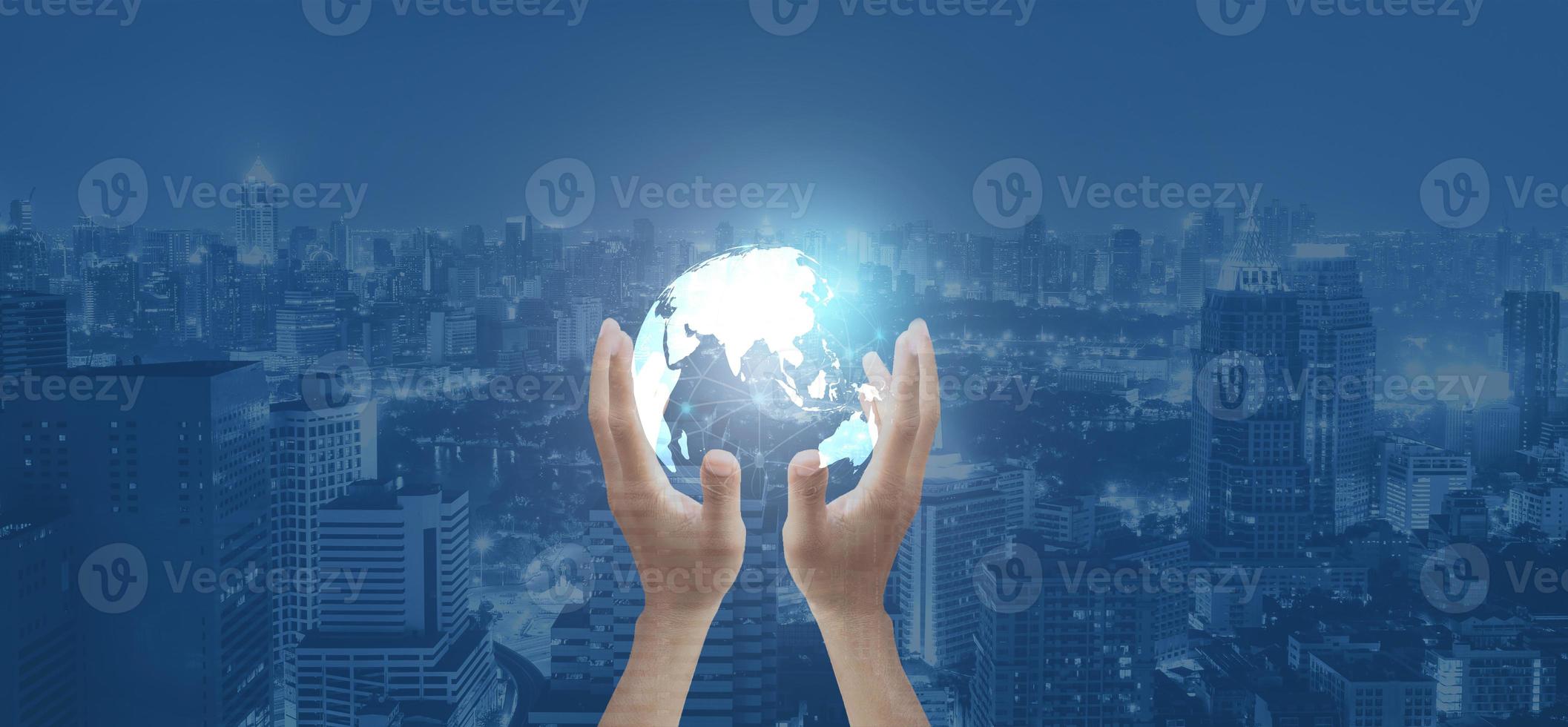Human hands holding Earth planet. 3D rendering elements of this image furnished by NASA photo