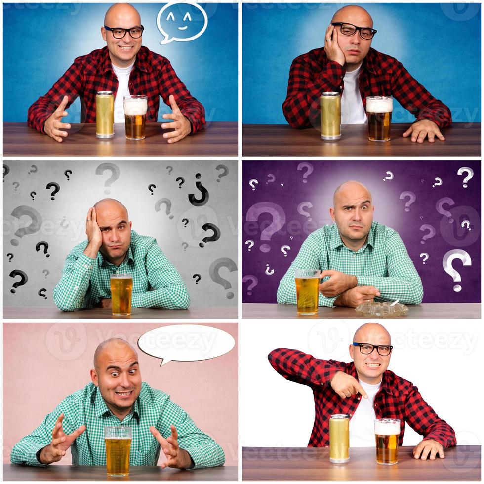Man and beer photo