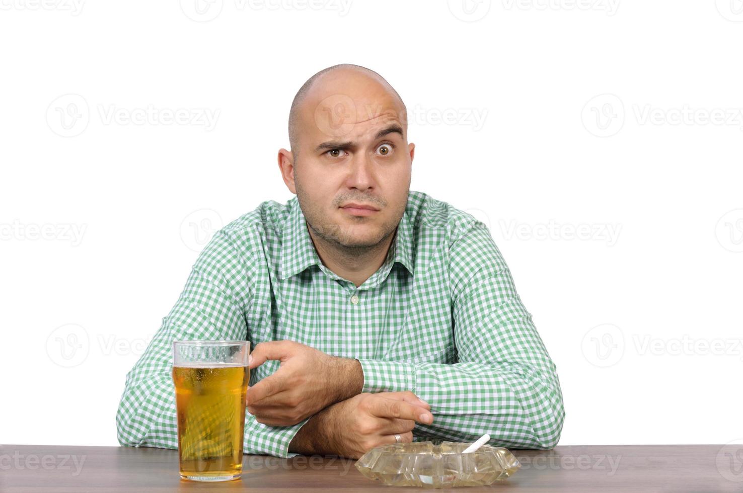 Beer and cigarette photo