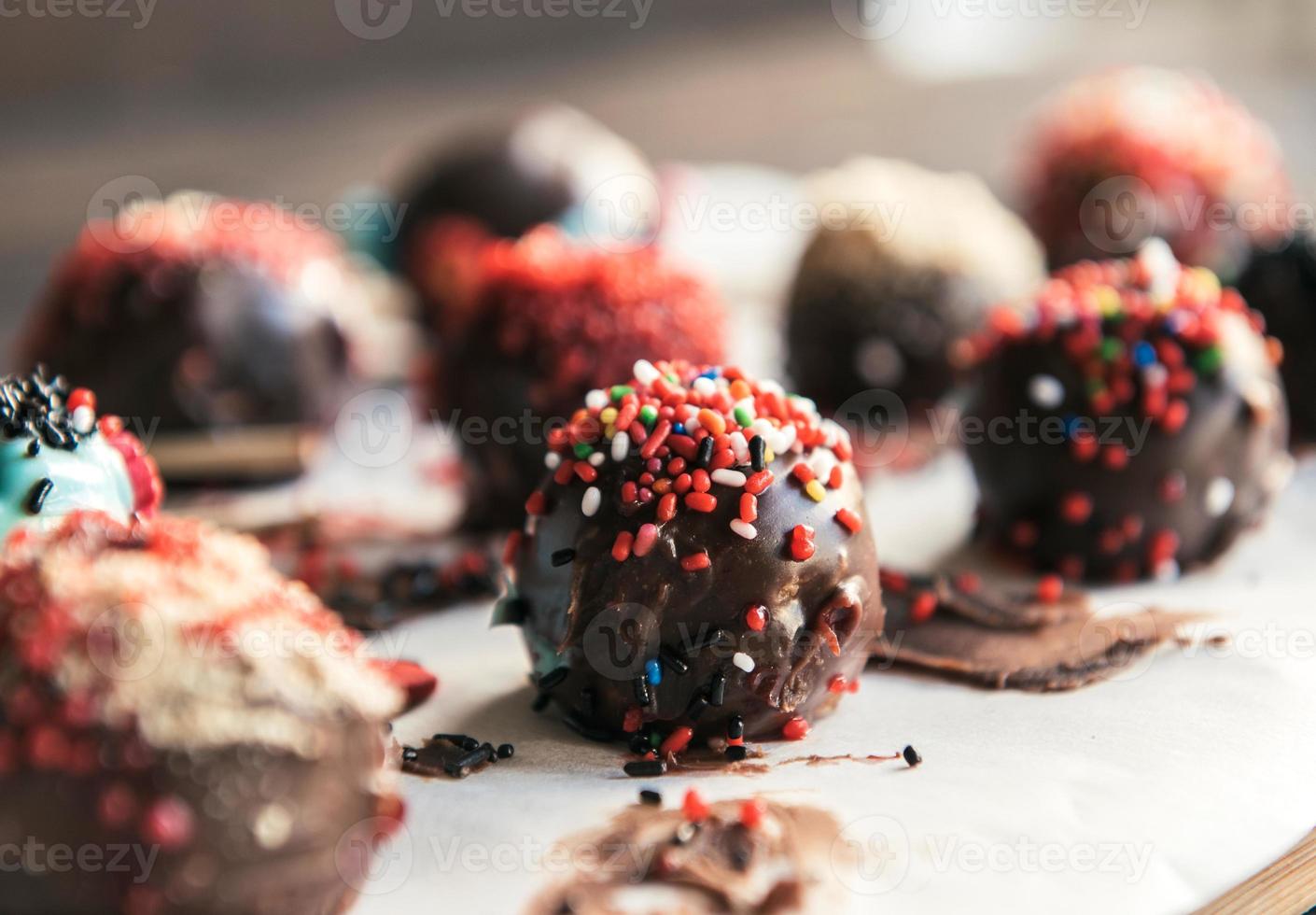 Chocolate cake pop photo