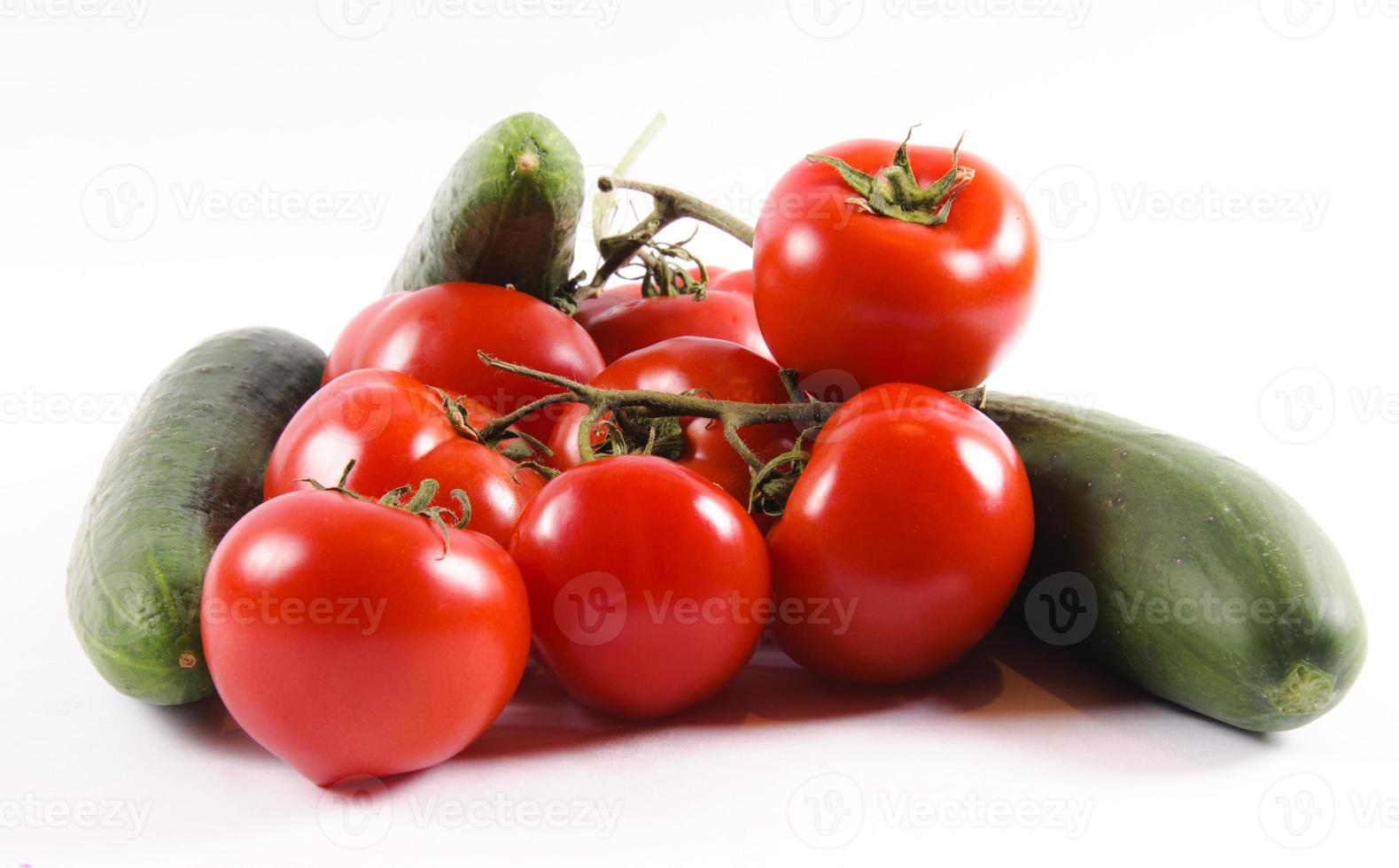Cucumber and tomatoe photo