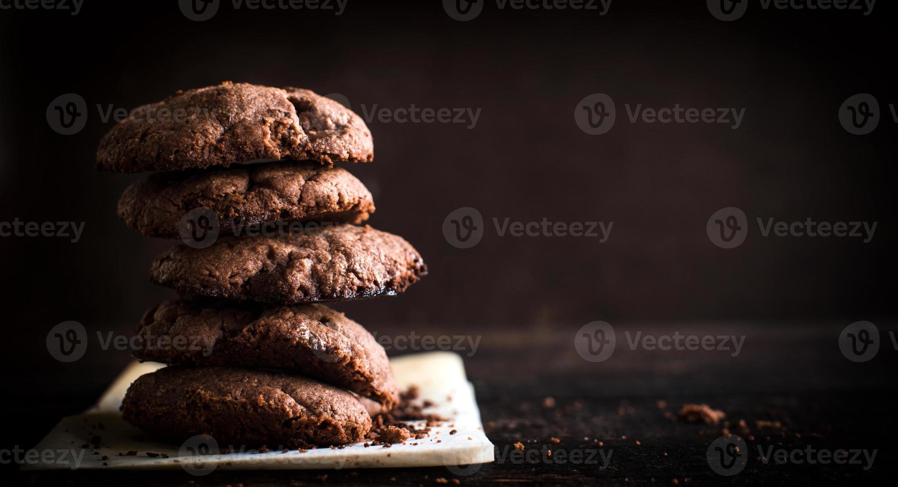 Chocolate cream cookies photo