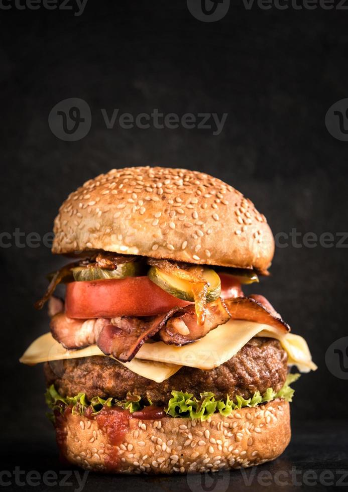 Big beef burger photo