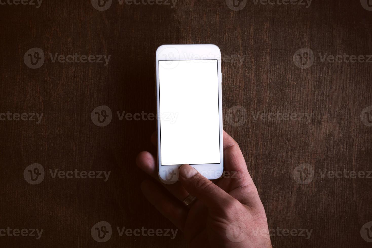 Blank screen phone photo