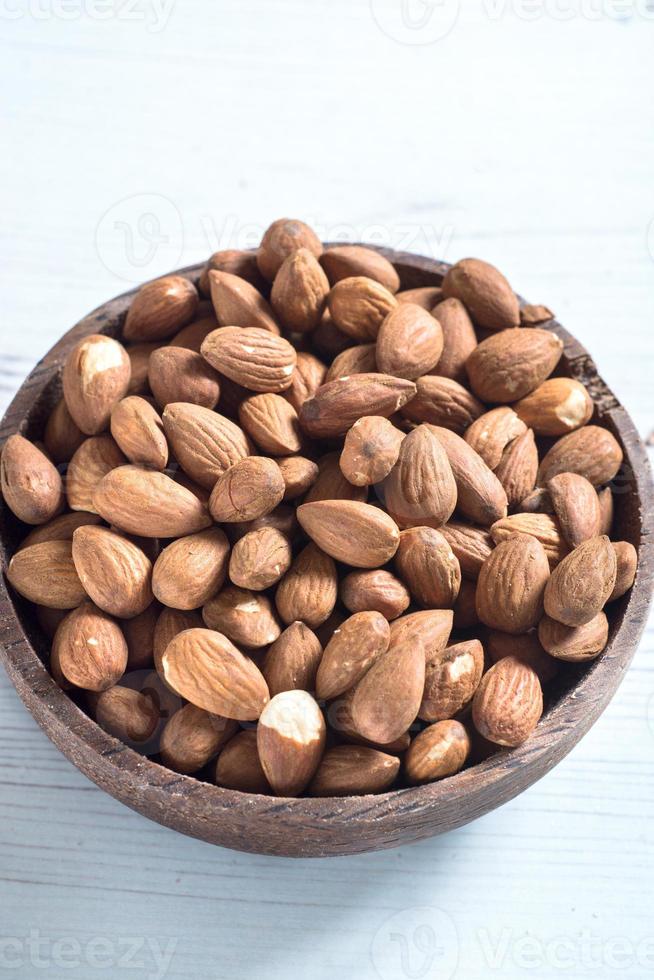 Almond nuts in bowl photo