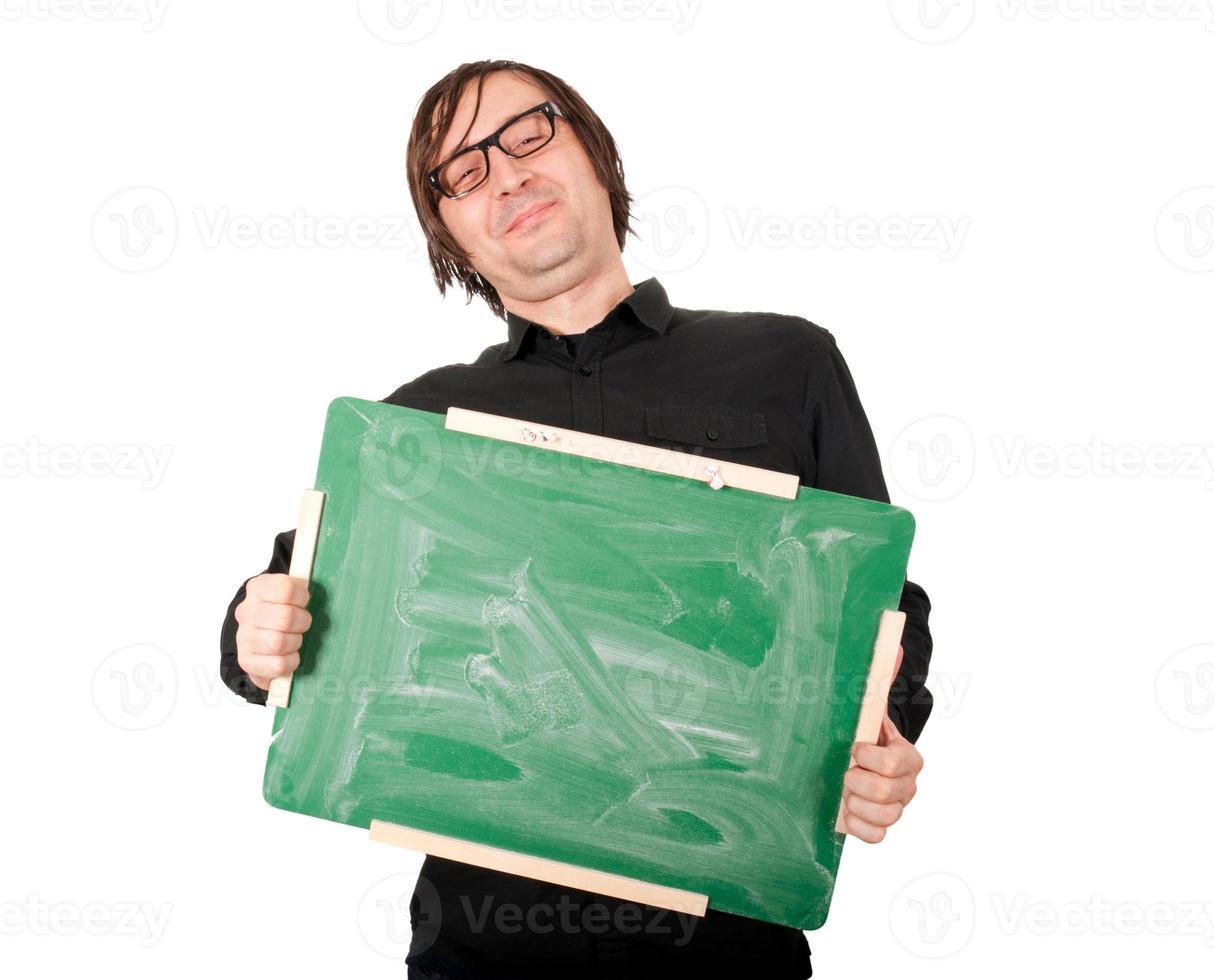 Man with board photo