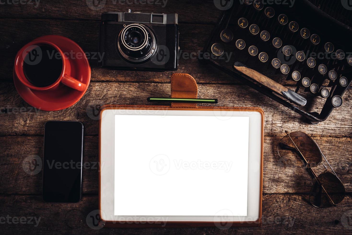 Office concept on desk photo