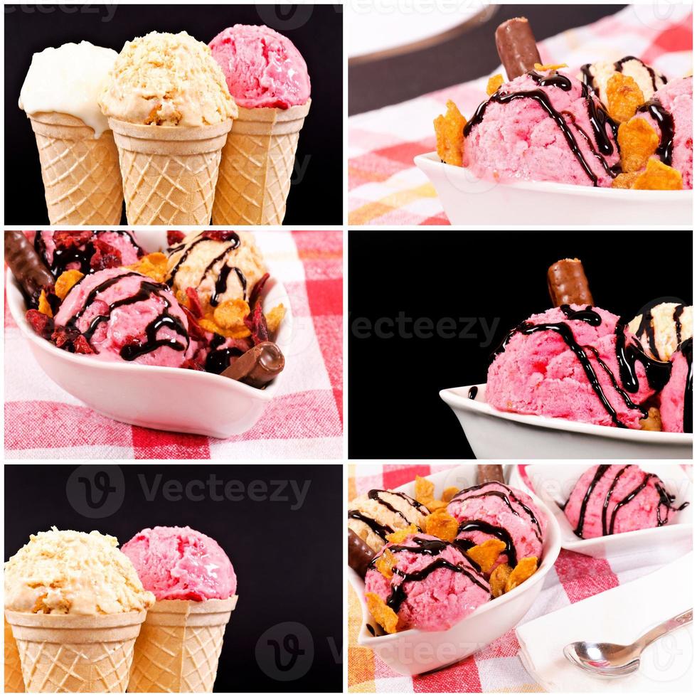 Ice cream collage photo