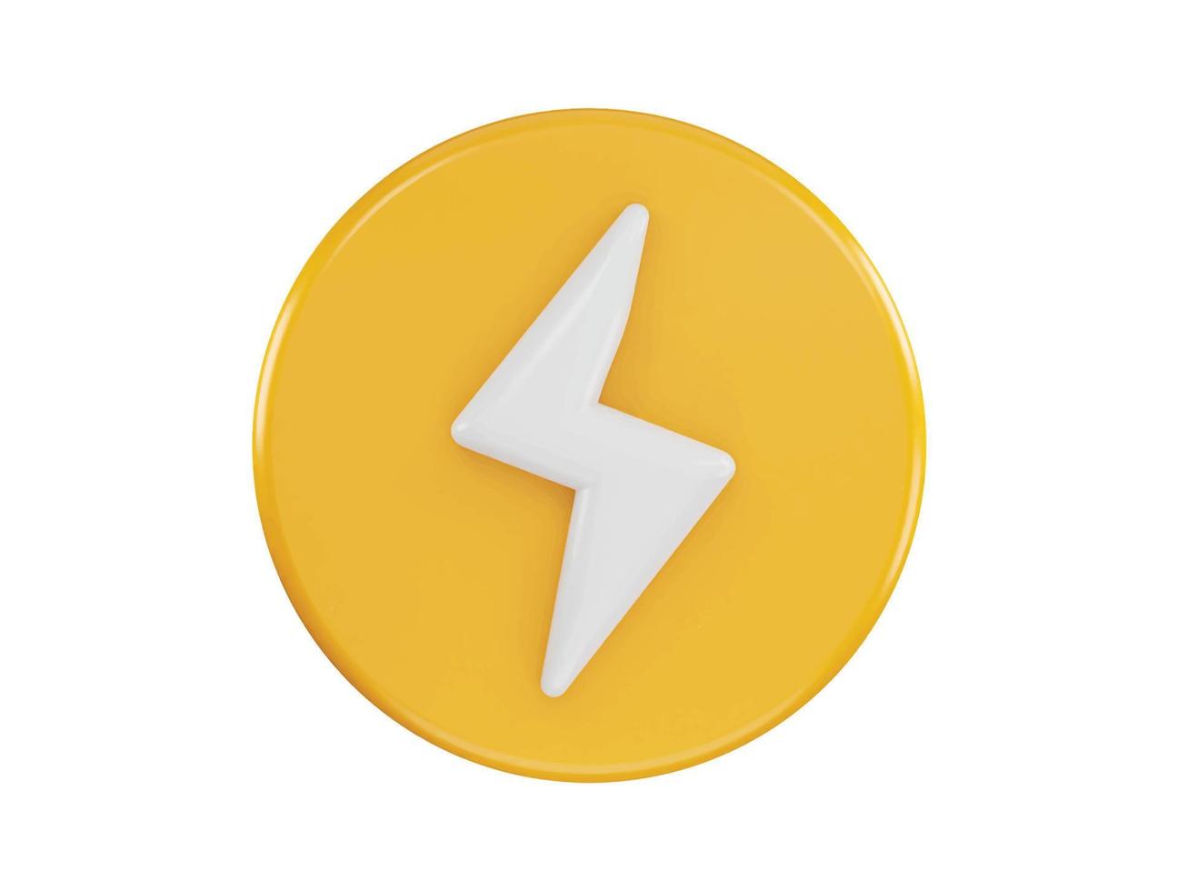 electricity icon 3d rendering vector illustration