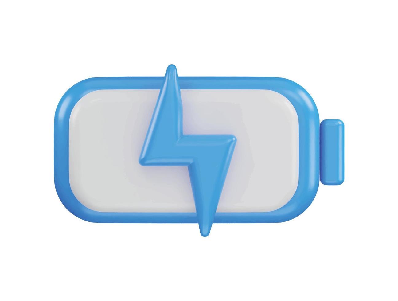 battery charging icon 3d rendering vector illustration