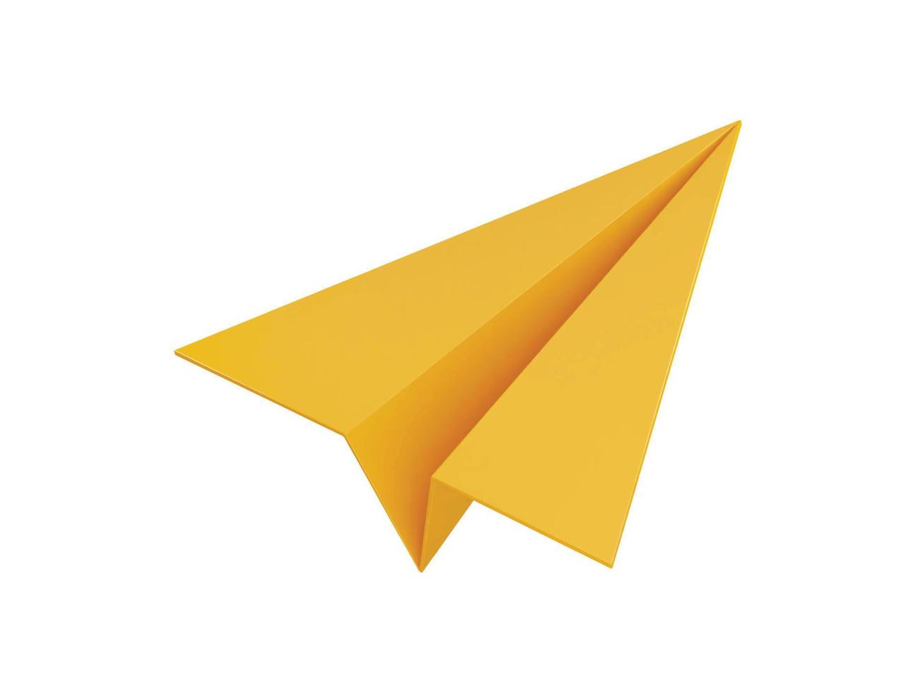 paper plane icon 3d rendering vector illustration