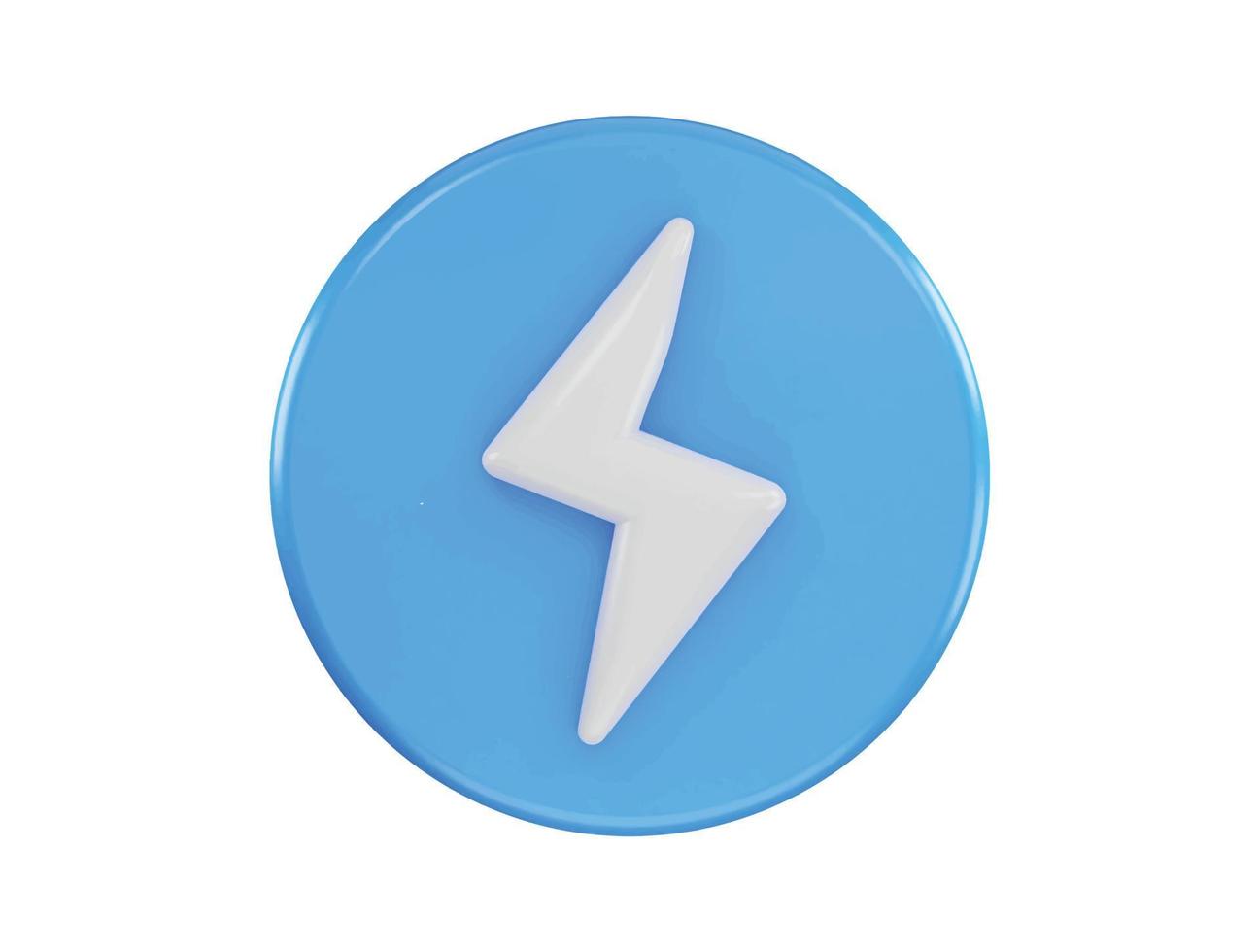 electricity icon 3d rendering vector illustration